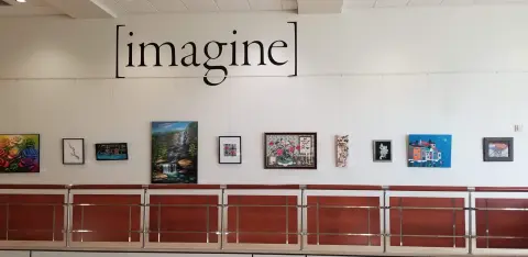 Austin gallery exhibition install