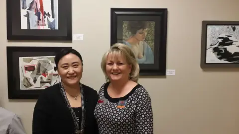 Early Round Rock community exhibition install